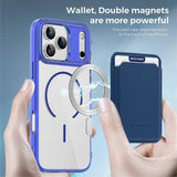 iPhone 17 Pro Max MagSafe Cover med kortholder - safir / gennemsigtig