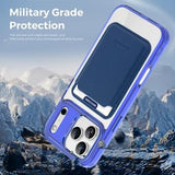 iPhone 17 Pro Max MagSafe Cover med kortholder - safir / gennemsigtig