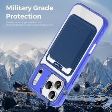 iPhone 17 Pro Max MagSafe Cover med kortholder - safir / gennemsigtig