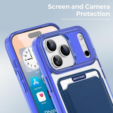 iPhone 17 Pro Max MagSafe Cover med kortholder - safir / gennemsigtig