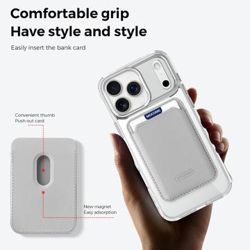 iPhone 17 Pro Max MagSafe Cover med kortholder - gennemsigtig