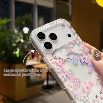 iPhone 17 Pro Max magnetisk cover med indlejrede rhinsten - Kanin