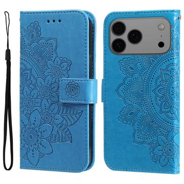 iPhone 17 Pro Max Mandala Series Etui med Pung - Blå