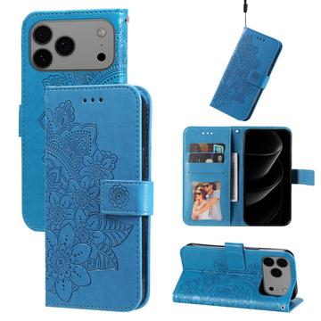 iPhone 17 Pro Max Mandala Series Etui med Pung - Blå
