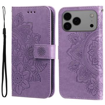 iPhone 17 Pro Max Mandala Series Etui med Pung - Lilla