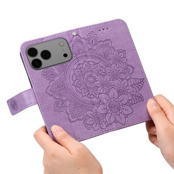 iPhone 17 Pro Max Mandala Series Etui med Pung - Lilla