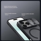 iPhone 17 Pro Max Nillkin CamShield Pro Magnetic Hybrid Cover - Gennemsigtig sort