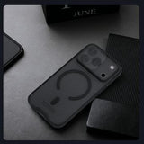 iPhone 17 Pro Max Nillkin CamShield Pro Magnetic Hybrid Cover - Gennemsigtig sort