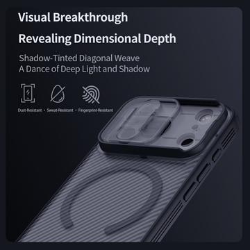 iPhone 17 Pro Max Nillkin CamShield Pro Magnetic Hybrid Cover - Gennemsigtig sort