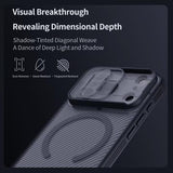 iPhone 17 Pro Max Nillkin CamShield Pro Magnetic Hybrid Cover - Gennemsigtig sort