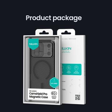 iPhone 17 Pro Max Nillkin CamShield Pro Magnetic Hybrid Cover - Gennemsigtig sort