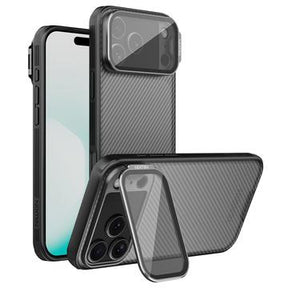 iPhone 17 Pro Max Nillkin CamShield Prop Hybrid Cover - Gennemsigtig sort