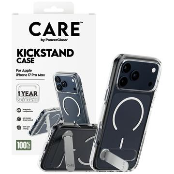 iPhone 17 Pro Max PanzerGlass Care Kickstand Cover - MagSafe-kompatibel - Gennemsigtig