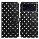 iPhone 17 Pro Max Pung Etui med Prikket Mønster - Sort