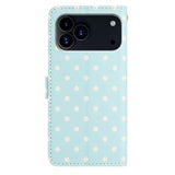 iPhone 17 Pro Max Pung Etui med Prikket Mønster - Blå