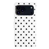 iPhone 17 Pro Max Pung Etui med Prikket Mønster - Hvid