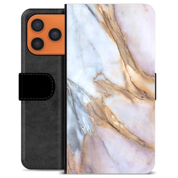 iPhone 17 Pro Max Premium Flip Cover med Pung - Elegant Marmor