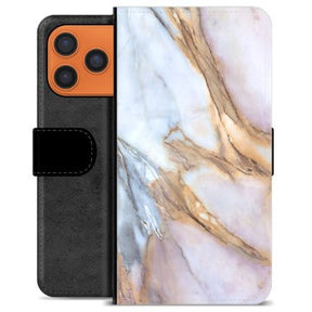 iPhone 17 Pro Max Premium Flip Cover med Pung - Elegant Marmor