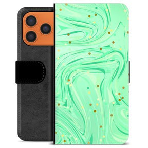 iPhone 17 Pro Max Premium Flip Cover med Pung - Grøn Mynte