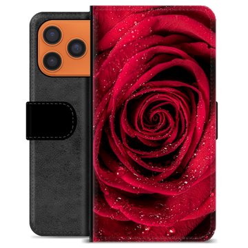 iPhone 17 Pro Max Premium Flip Cover med Pung - Rose