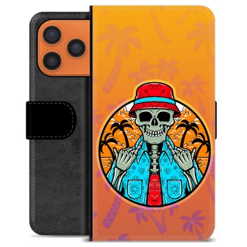 iPhone 17 Pro Max Premium Flip Cover med Pung - Skelet Sommer