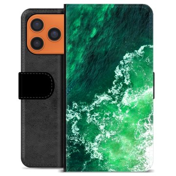 iPhone 17 Pro Max Premium Flip Cover med Pung - Bølger