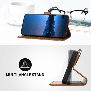 iPhone 17 Pro Max Premium Wallet-etui med rem - kulfiberstruktur - Kulstofkaffe