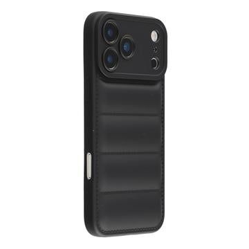 iPhone 17 Pro Max Pufferjakke Stødfast TPU-cover - Sort