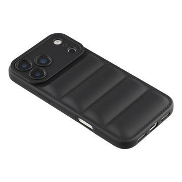 iPhone 17 Pro Max Pufferjakke Stødfast TPU-cover - Sort