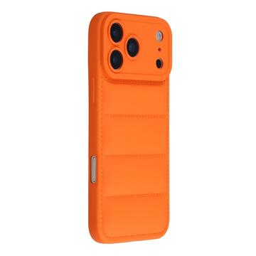 iPhone 17 Pro Max Pufferjakke Stødfast TPU-cover - Orange