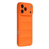 iPhone 17 Pro Max Pufferjakke Stødfast TPU-cover - Orange