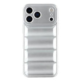 iPhone 17 Pro Max Pufferjakke Stødfast TPU-cover - Sølv