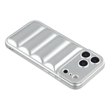 iPhone 17 Pro Max Pufferjakke Stødfast TPU-cover - Sølv