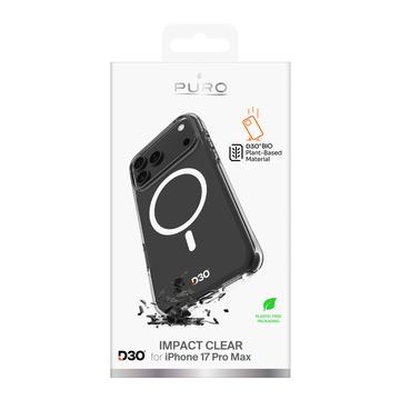 iPhone 17 Pro Max Puro Impact Clear D3O Hybrid cover - MagSafe-kompatibel - Gennemsigtig