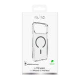 iPhone 17 Pro Max Puro Lite Mag Hybrid Cover - Sort østers / gennemsigtig