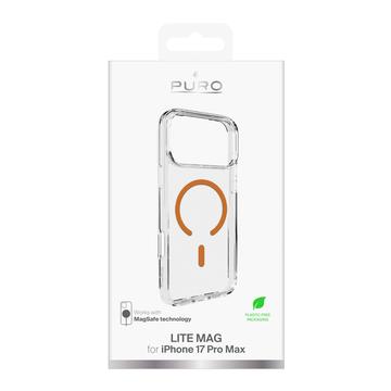 iPhone 17 Pro Max Puro Lite Mag Hybrid Cover - Ørkensol / gennemsigtig