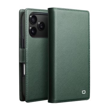 iPhone 17 Pro Max Qialino 2-i-1 aftagelig pung læderetui - MagSafe-kompatibel - Grøn