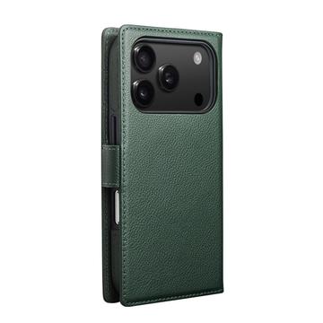 iPhone 17 Pro Max Qialino 2-i-1 aftagelig pung læderetui - MagSafe-kompatibel - Grøn
