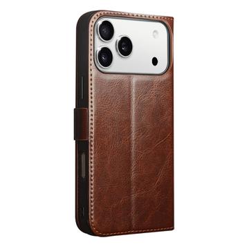 iPhone 17 Pro Max Qialino Classic Læderpung - Mørkebrun