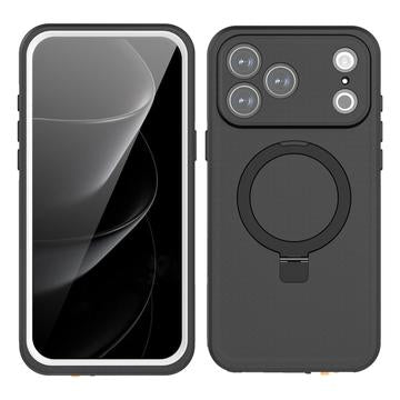 iPhone 17 Pro Max Redpepper IP68 MagSafe vandtæt cover med kickstand - Sort