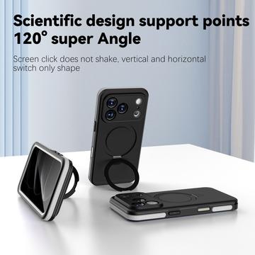 iPhone 17 Pro Max Redpepper IP68 MagSafe vandtæt cover med kickstand - Sort