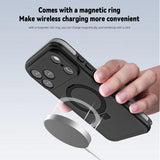 iPhone 17 Pro Max Redpepper IP68 MagSafe vandtæt cover med kickstand - Sort