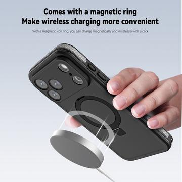 iPhone 17 Pro Max Redpepper IP68 MagSafe vandtæt cover med kickstand - Sort