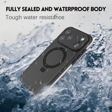 iPhone 17 Pro Max Redpepper IP68 MagSafe vandtæt cover med kickstand - Sort