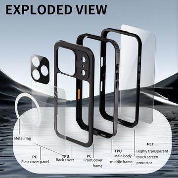 iPhone 17 Pro Max Redpepper IP68 Magnetisk Vandtæt Cover - Sort