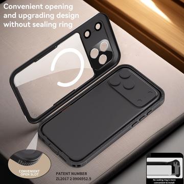 iPhone 17 Pro Max Redpepper IP68 Magnetisk Vandtæt Cover - Sort