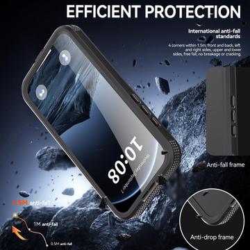 iPhone 17 Pro Max Redpepper IP68 Magnetisk Vandtæt Cover - Sort