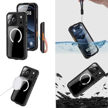 iPhone 17 Pro Max Redpepper IP68 Magnetisk Vandtæt Cover - Sort