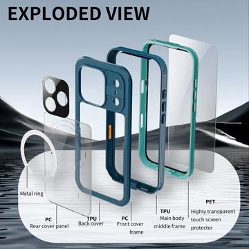 iPhone 17 Pro Max Redpepper IP68 Magnetisk vandtæt cover - Blå