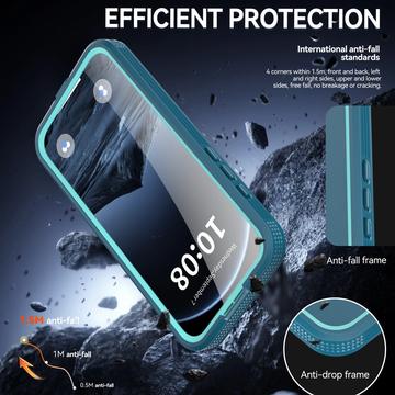 iPhone 17 Pro Max Redpepper IP68 Magnetisk vandtæt cover - Blå